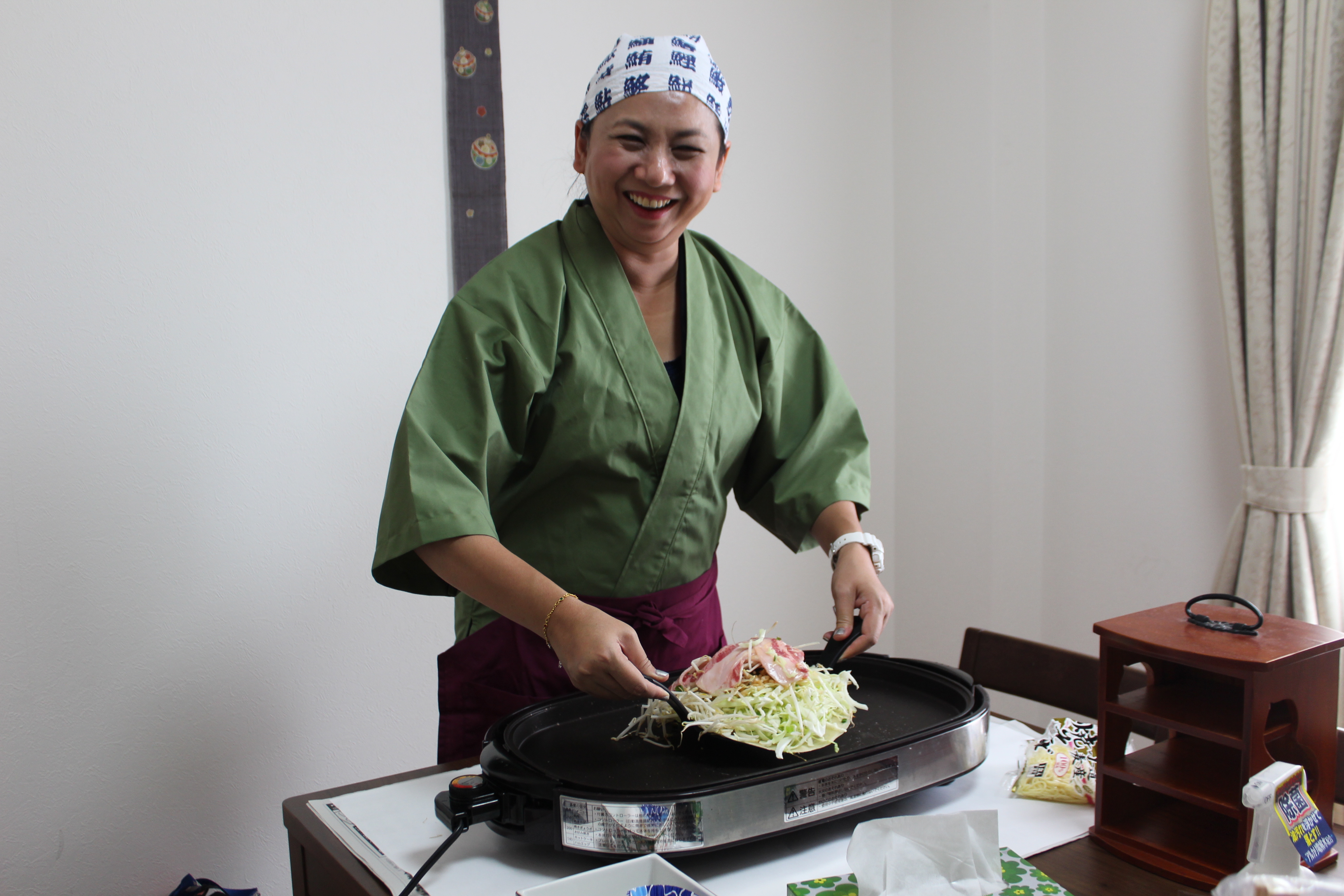 Private Tea Ceremony in Kimono & Okonomiyaki cooking